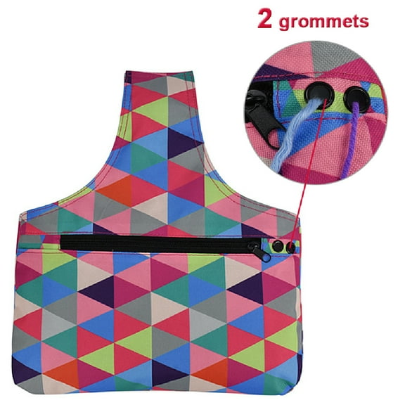 Knitting Bag, Canvas Yarn Tote Project Bag for Knitting Needles, Yarn and Crochet Supplies, Perfect Size for Knitting on The Go