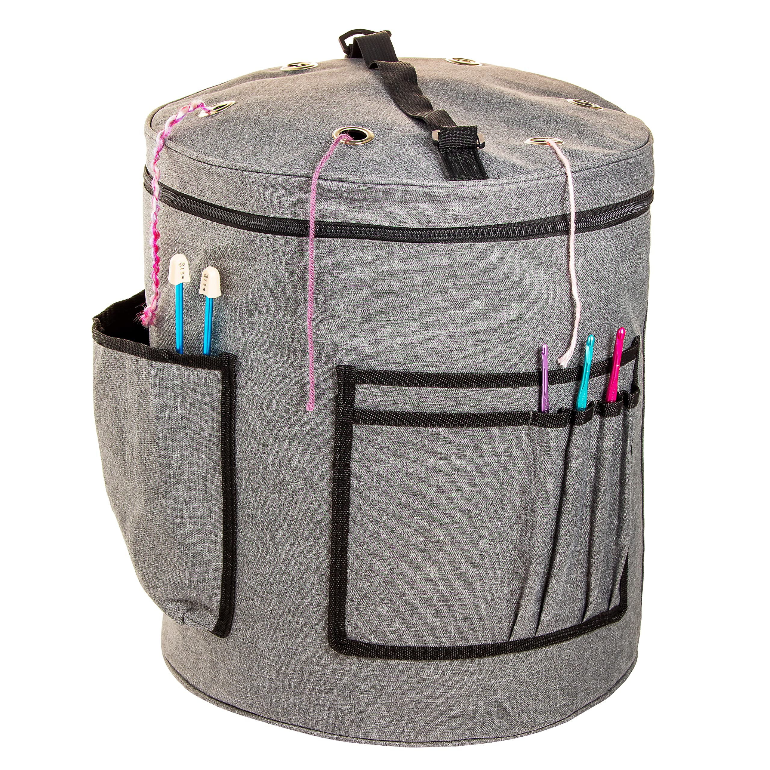 Knitting Organizer Sturdy Organic Cotton Canvas With 22 Pockets to Hold All  Your Supplies. Portable & Eco-friendly. Great Gift Idea 
