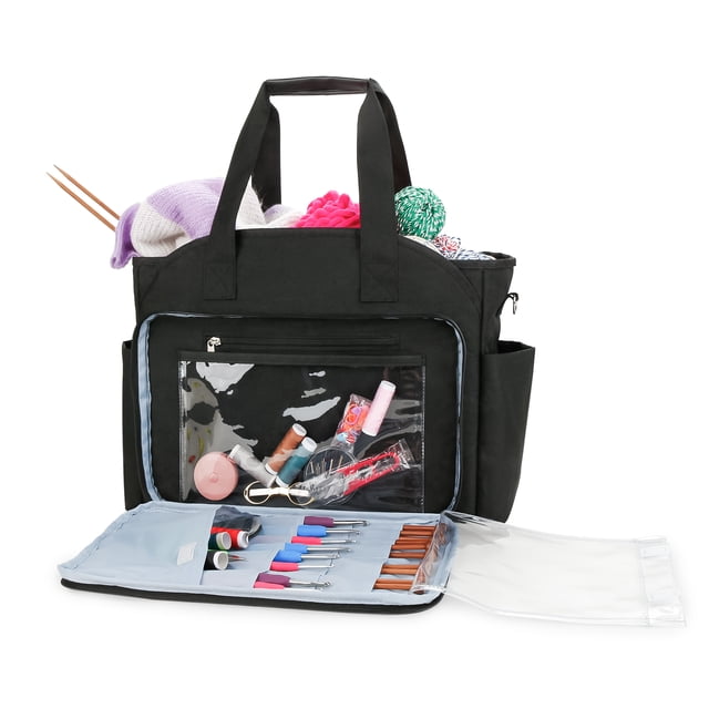 Knitting Bag Yarn Storage Tote - Yarn Storage Organizer, Crochet ...