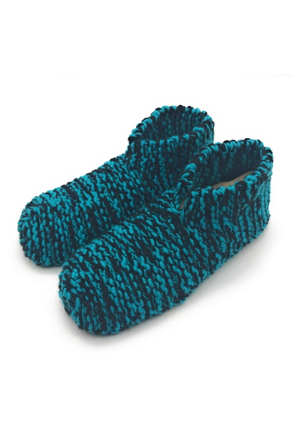 Hand Knit Yarn House Slippers – Unisex Medium Adult Size