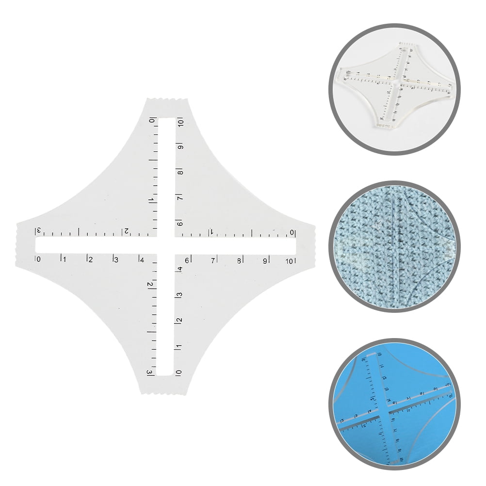 HEANUJJ Durable Acrylic Knitting Density Ruler for Sewing Weaving and ...