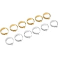 thumbnail image 1 of Knitting Crochet Loop Ring, 12Pcs Alloy Open Design Adjustable Yarn Guide Finger Holder Crochet Ring Portable Arc Design Knitting Crochet Loop Ring, 1 of 5