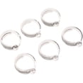 thumbnail image 1 of Knitting Crochet Loop Ring, 6PCS Professional Portable Arc Design Metal Crochet Rings Yarn Thread Guide Finger Holder Adjustable Opening Knitting Ring for DIY, 1 of 5