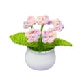 thumbnail image 1 of Knitting Crochet Potted Plants Handmade Gradient Forget Me Not Mini Flowers Ornament Home Car Decoration-A, 1 of 8