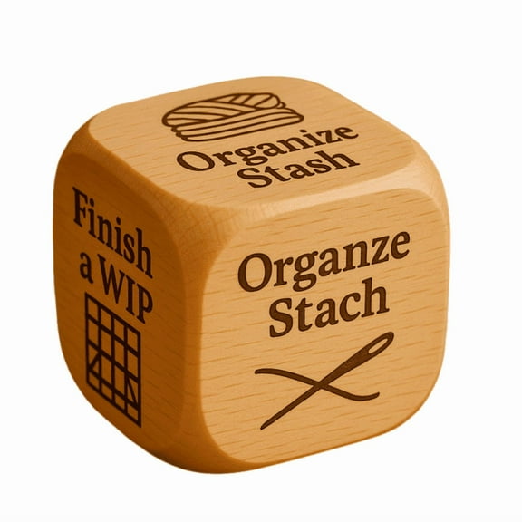 Knitting Dice Game Wooden Material For Family Entertainment And Party Games