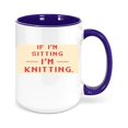 thumbnail image 1 of Knitting Gift, If I'm Sitting I'm Knitting, Gift For Knitter, Knitting Mug, Knitting Coffee Cup, Gift For Her, Mom Mug, Grandma Mug, Knit, BLUE, 1 of 1