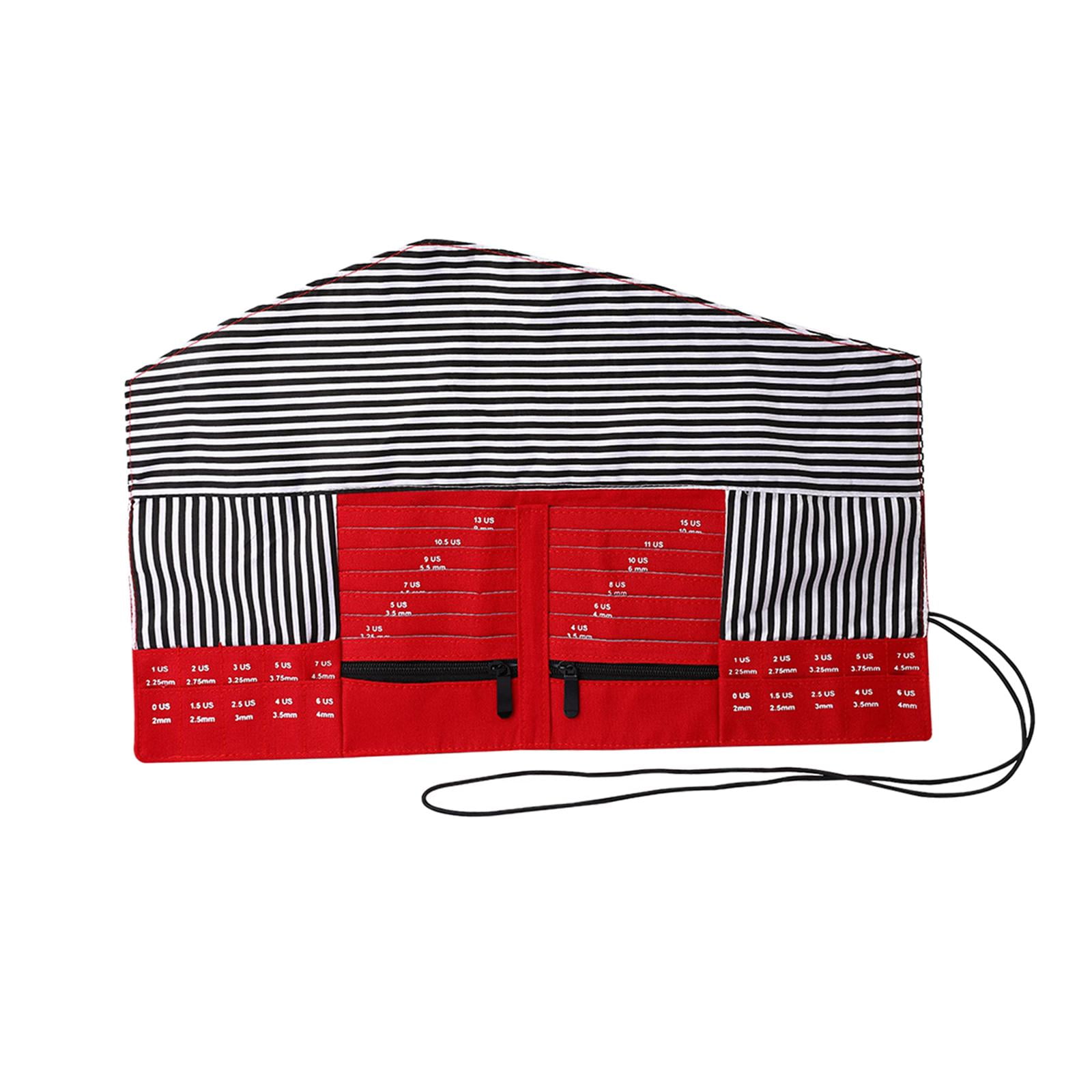 Knitting Holder Case Durable Portable Crafts Organizer Multifunction Practical Yarn Bag for Crochet Sewing Knitting Red