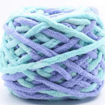 Knitting Kit Chunky Knit Yarn Soft Velvet Yarn Crochet Knitting Blanket Yarn Diy Craft for Knit Sweaters Blankets Shoes Scarves Clothes Needle and Thread Ball*1