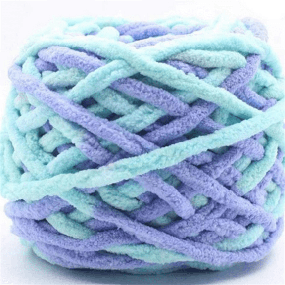 Knitting Kit Chunky Knit Yarn Soft Velvet Yarn Crochet Knitting Blanket Yarn Diy Craft for Knit Sweaters Blankets Shoes Scarves Clothes Needle and Thread Ball*1