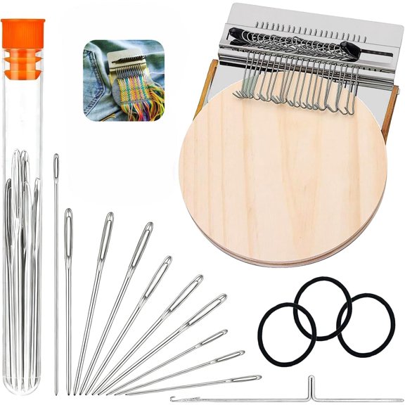 Knitting Kit for Beginners, Portable Patch Darning Kit, Patchwork Weaving Tool Set for Quickly Sewing Repair, Sewing