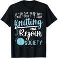 thumbnail image 1 of Knitting Knitter If You Can Read This I Was Forced To Stop T-Shirt, 1 of 4