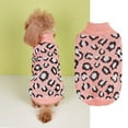 thumbnail image 1 of Knitting Leopard Print Dog All Seasons Blouse For Small Medium Dog, Winter Fleece Vest Integrated Mountaineer Coat Warm Windproof Pet Outfit, Fabric Dog Apparel With, 1 of 7