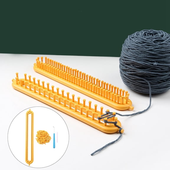 Knitting Loom Set DIY Machine Adjustable Peg Crochet Loom Knitter Handmade Craft Weaving Tools for Hat Blanket Sweater Shawl Beginners Style A