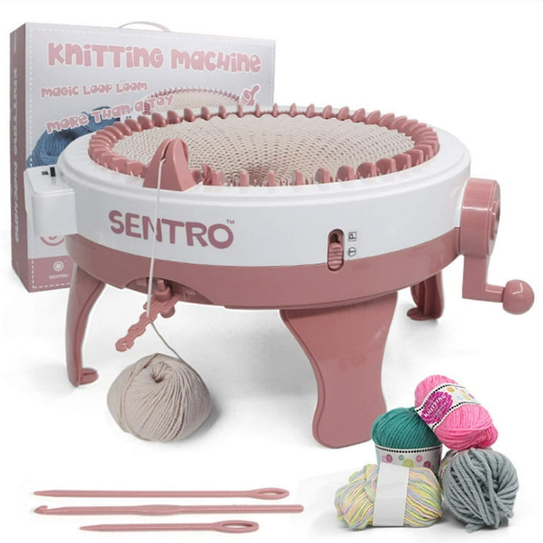 Sentro Knitting Machine 48 Needles, Crochet Machine, Smart Knitting Board Rotating Double Knit Loom Machine, Weaving Loom Machine Kit, DIY Knit Loom