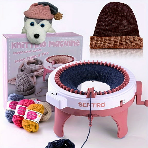 Knitting Machine 48 Needle Crochet Machine Automatic Knitting Clothing Tool DIY Handicraft Knitting Tool For Hat, Scarves, Gloves, Socks