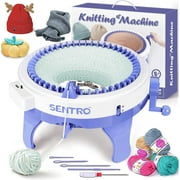 Knitting Machines 48 Needles,Smart Knitting Crochet Machine, Knitting Crochet Machine with Row Counter,Weaving Loom Machine Kit for Adults,DIY Board Rotating Double Knit Kit