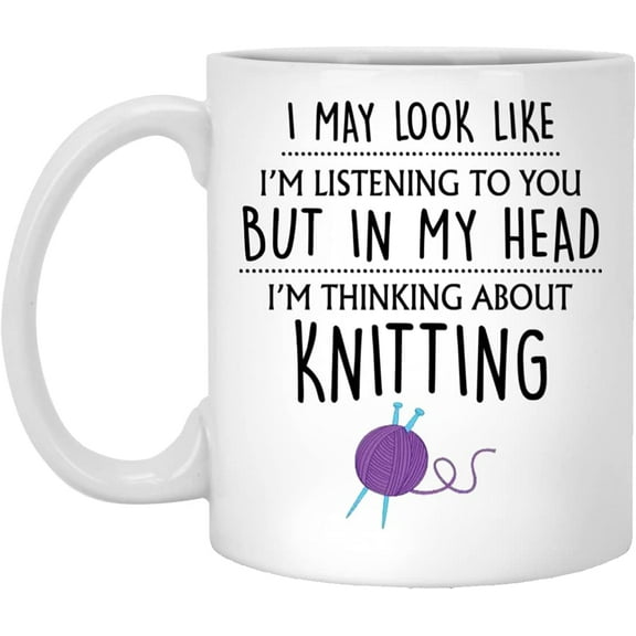 Knitting Mug, Knitting Gift, Funny Knitting Coffee Mug, Crochet Knitting Gifts For Her, Knit, Yarn, Gift For Knitters, Knitting Lover 11oz
