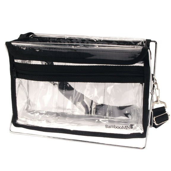 Knitting Needle Organizer Yarn Travel Tote Bag - Zipper Compartment, Needle Dividers, Portable for Knitting and Crochet - Black - 1 Piece