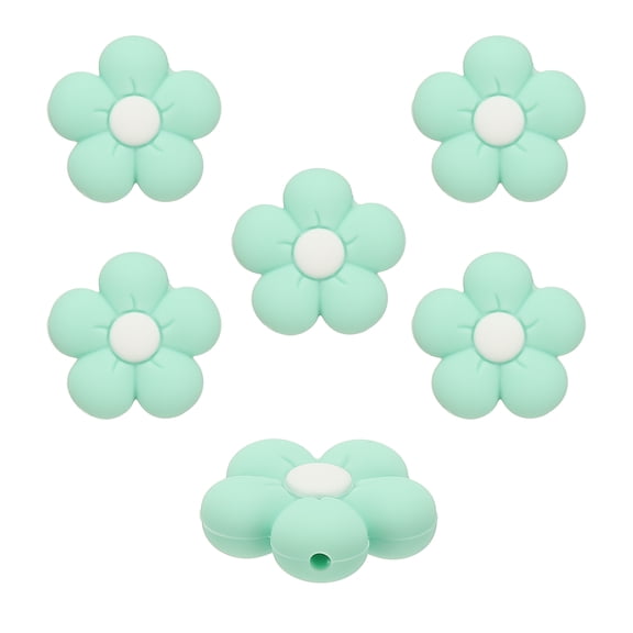 Knitting Needle Point Protectors, 6Pcs Needle Tip Stoppers Flower Covers Caps Stitch Stopper for Crochet Quilting Sewing DIY Crafts, Blue