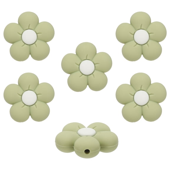 Knitting Needle Point Protectors, 6Pcs Needle Tip Stoppers Flower Covers Caps Stitch Stopper for Crochet Quilting Sewing DIY Crafts, Green