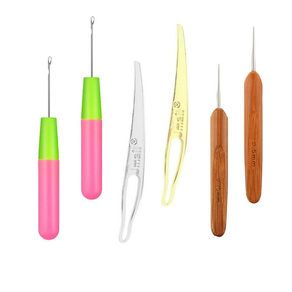 BESTOYARD 1Set Dreadlocks Accessory Kit with Crochet Needles and Hair Cuffs for Attractive Hair Styles