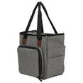 thumbnail image 1 of Knitting Organizer Tote Bag,Portable Storage Bag for Yarns,Oxford cloth woven handbag,multifunctional storage tote bag,long-lasting zipper and shoulder straps(Gray), 1 of 5