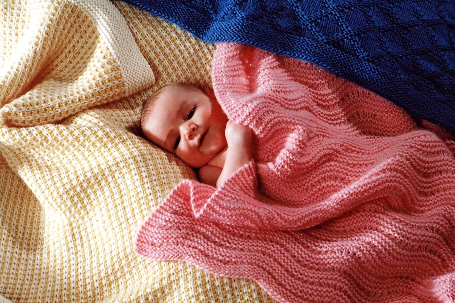 Knitting Pattern CH23 Easy Knit Baby Blankets Collection 1