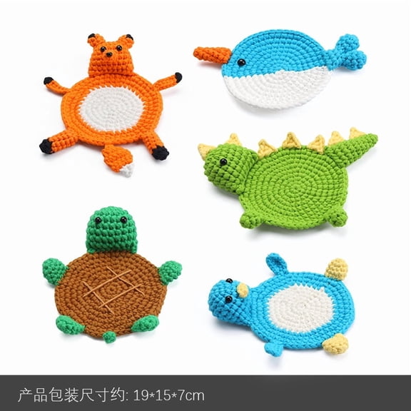Knitting Potted Animals Crochet Material Pack Wool Weaving Group Crochet Ornament Handmade DIY