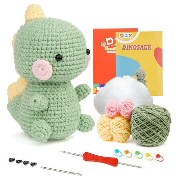 Knitting Potted Animals Crochet Material Pack Wool Weaving Group Crochet Ornament Handmade DIY