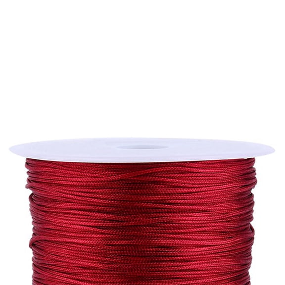 Knitting Rope 100M Nylon Chinese Knot Cord Macrame Thread String Burgundy for Home Decoration