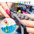 thumbnail image 1 of Knitting Stitch Markers 1PC Plastic Locking Stitch Counter 5.91x0.43in,-Color Coded Clips for Crochet Projects & Handcraft Organization, 1 of 9