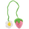 thumbnail image 1 of Knitting Strawberry Pendant Hand Knitted Strawberry Bag Ornament Car Mirror Pendant, 1 of 9
