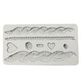 thumbnail image 1 of Knitting Texture Silicone Mold Cake Border Fondant Molds 20.1X11.4X1.4cm Gray for Sugar Paste Icing Gum Paste DIY Cookies, 1 of 8
