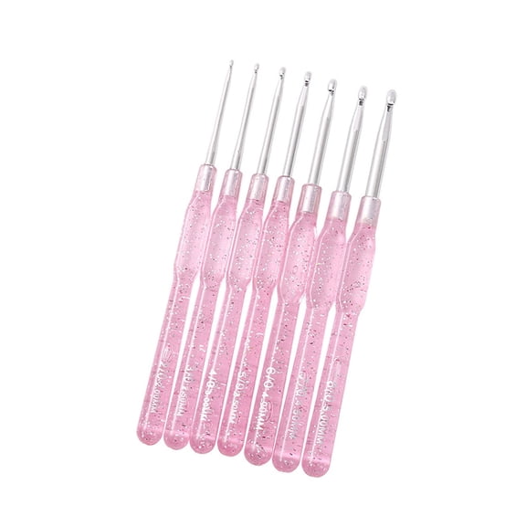 Knitting Tool Set Crochet Hook Plastic Handle Multiple Gauges Storage for Crafting Needs