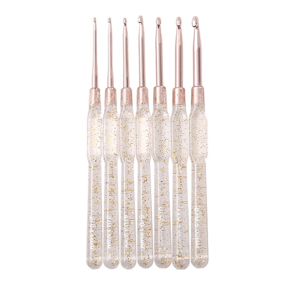 Knitting Tool Set Crochet Hook Plastic Handle Multiple Gauges Storage for Crafting Needs