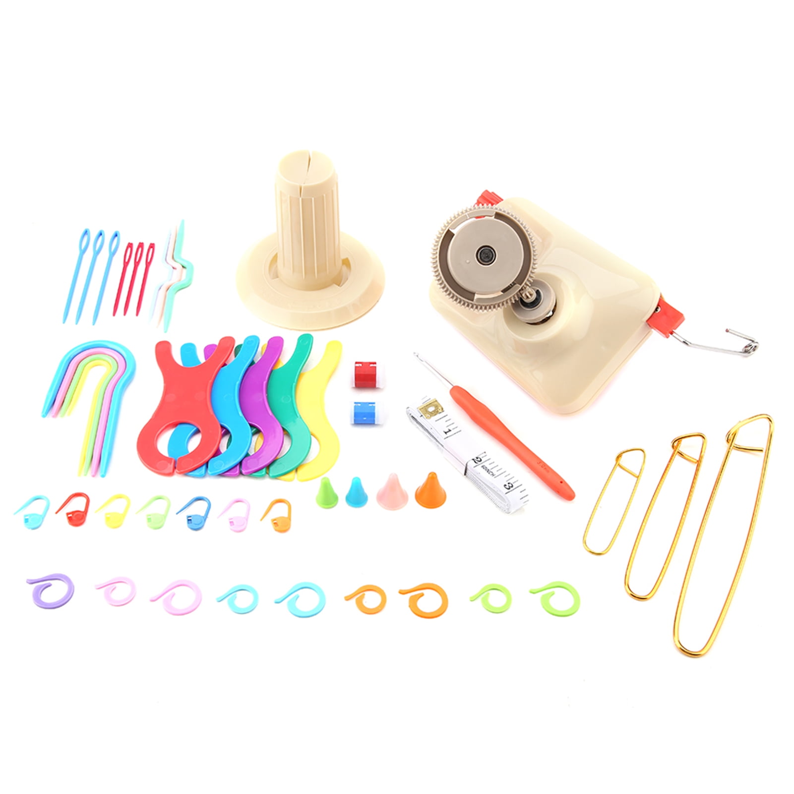 Knitting Wool Winder Kit with Winder Pin Counter Inch Meter Weaving
