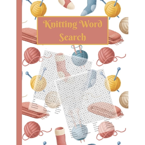Knitting Word Search: Activity puzzle book for someone who loves to knit, (Paperback)