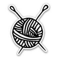 thumbnail image 1 of Knitting Yarn - 12" Vinyl Sticker Waterproof Decal, 1 of 1