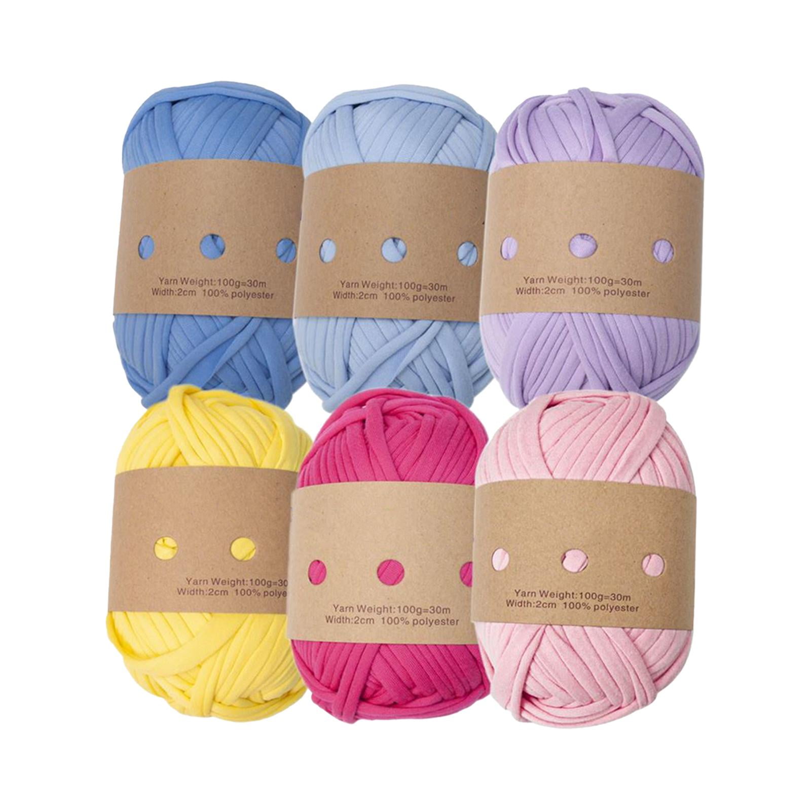 Knitting Yarn,Crocheting Knitting Yarn Set Chunky Tshirt Yarn,Fabric