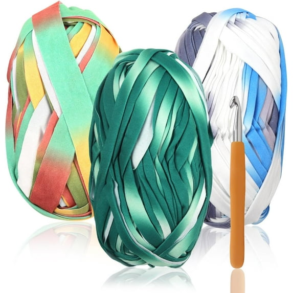 Knitting Yarn Fabric Cloth T-Shirt Yarn Carpet Yarn,120 Yards Versatile Fabric, T-Shirt, Carpet Yarn for DIY Crafts & Home Décor - Ideal for Crocheting, Weaving, Rug Making