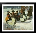 thumbnail image 1 of Knitting for the Soldiers, High Bridge Park 32x28 Large Black Wood Framed Print Art by George Luks, 1 of 2