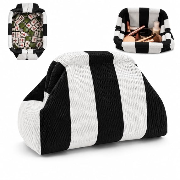 Snap Shut Makeup Bag, Striped Snap Shut Makeup Bag for Women - Walmart.com