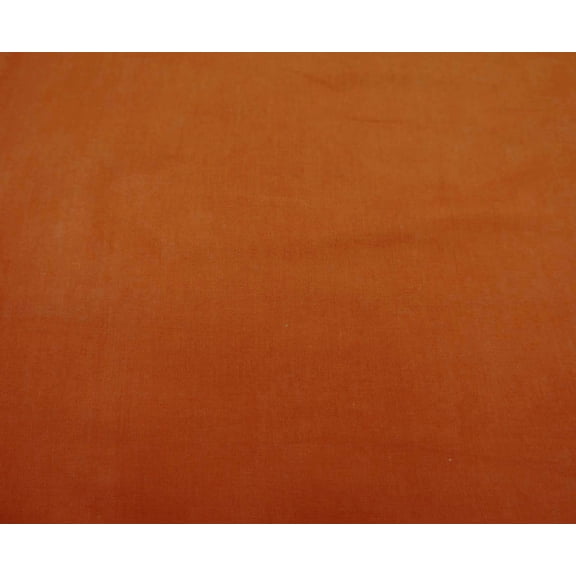 Knitwit Orange Designer 40" Wide Solid Dressmaking Cotton Cambric Fabric For Craft By The Yard
