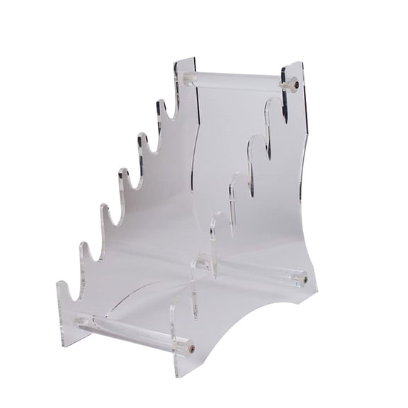 Knives Display Stand Acrylic Transparent 6 Slots Display Rack Holder Detachable Knives Collectible Gifts