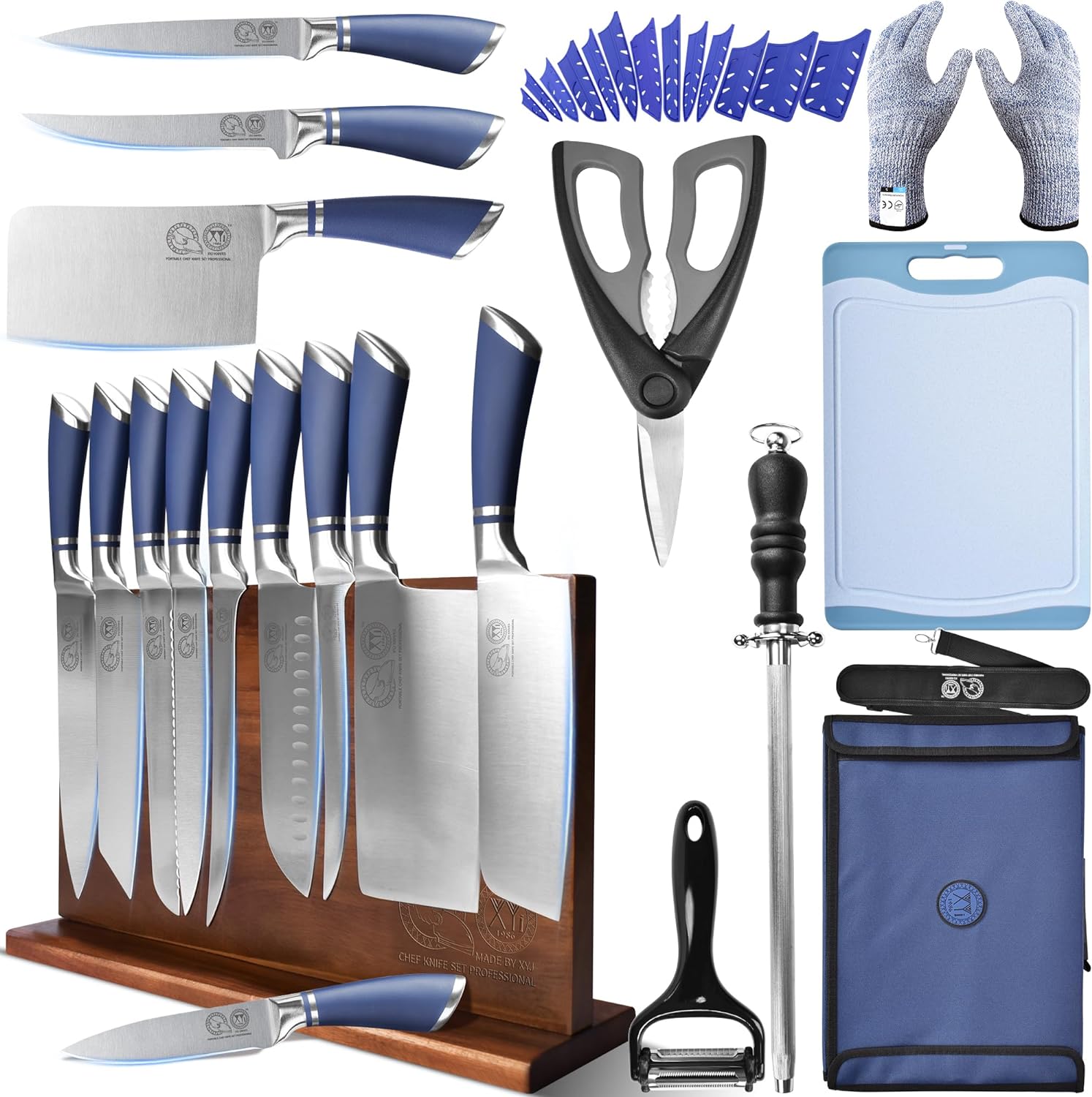 Knives,Professional Knife Sets for Master Chefs,13pcs Stainless Steel