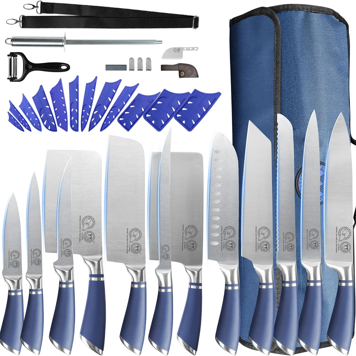 Knives Professional Knife Sets for Chefs 8 Pcs Chef Knife Set with Bag