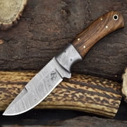 Knives Ranch 2142-Irw Damascus Steel Tool, Fixed Blade, All-Rounder, Hammer, Rosewood Handle