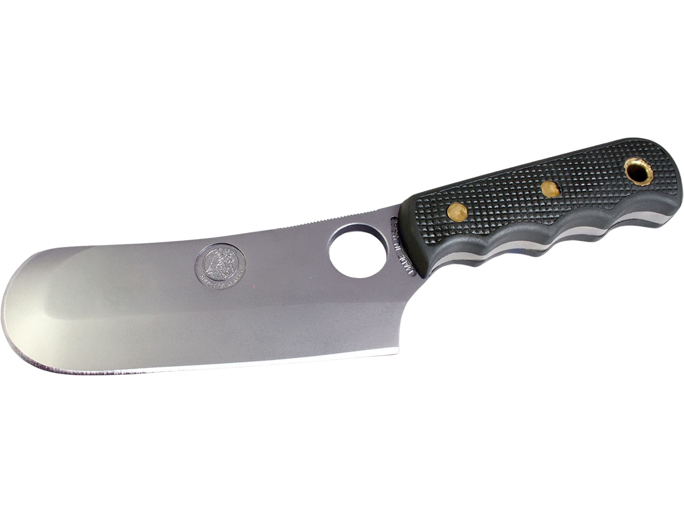 Knives of Alaska Brown Bear Fixed Blade Knife 6.5" Cleaver D2 Bead Blasted Blade SureGrip Handle Black