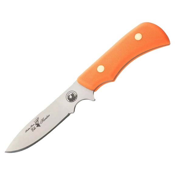 Knives of Alaska Trekker Series Elk Hunter D2 Knife, Suregrip Handle, Hunters Orange