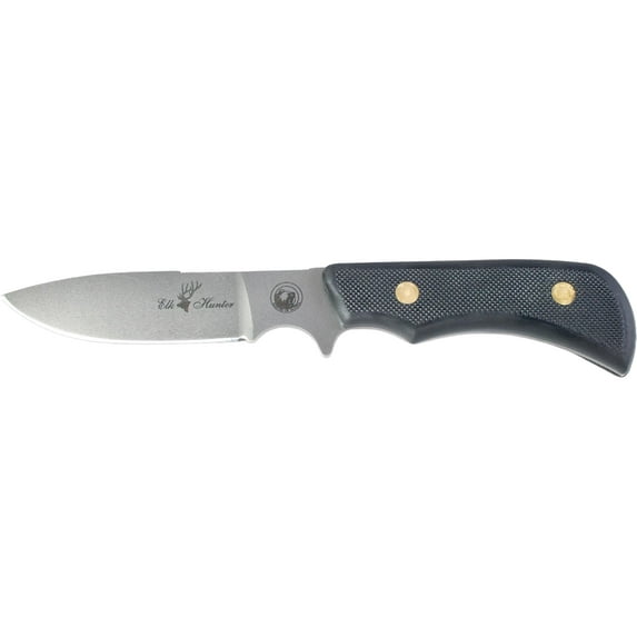 Knives of Alaska Trekker Elk Hunter Fixed Blade Knife 3.25" Drop Point D2 Bead Blasted Blade SureGrip Handle Black